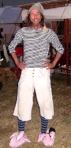 Greg in his Pink Flamingo Slippers